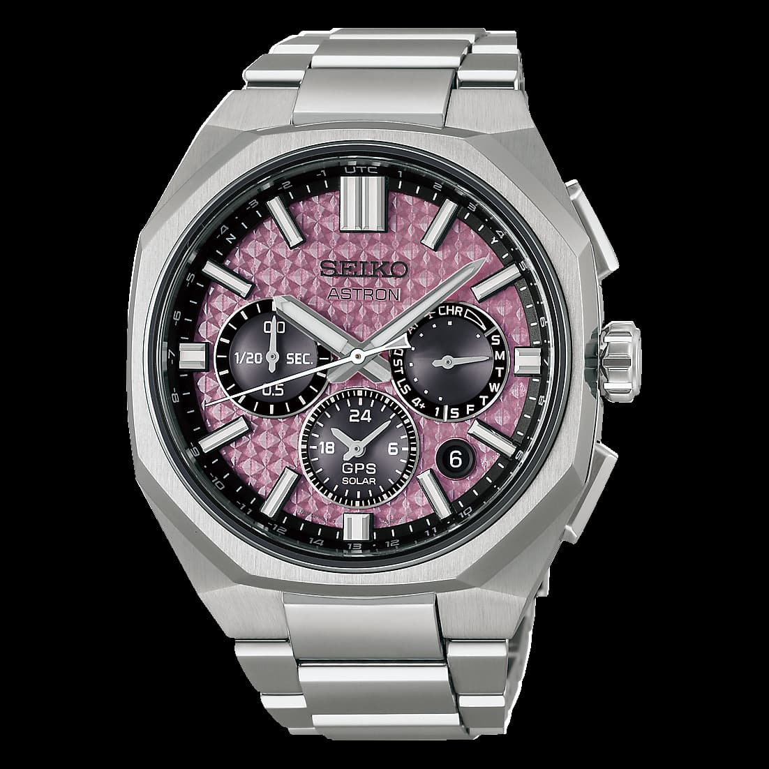 ساعة Seiko Astron GPS Solar Dual-Time Chronograph بلونَي “Crystal Green” و“Crystal Pink” (HAB005J1 / HAB006J1): ألوان صيفية لكرونوغراف الذكرى الـ145