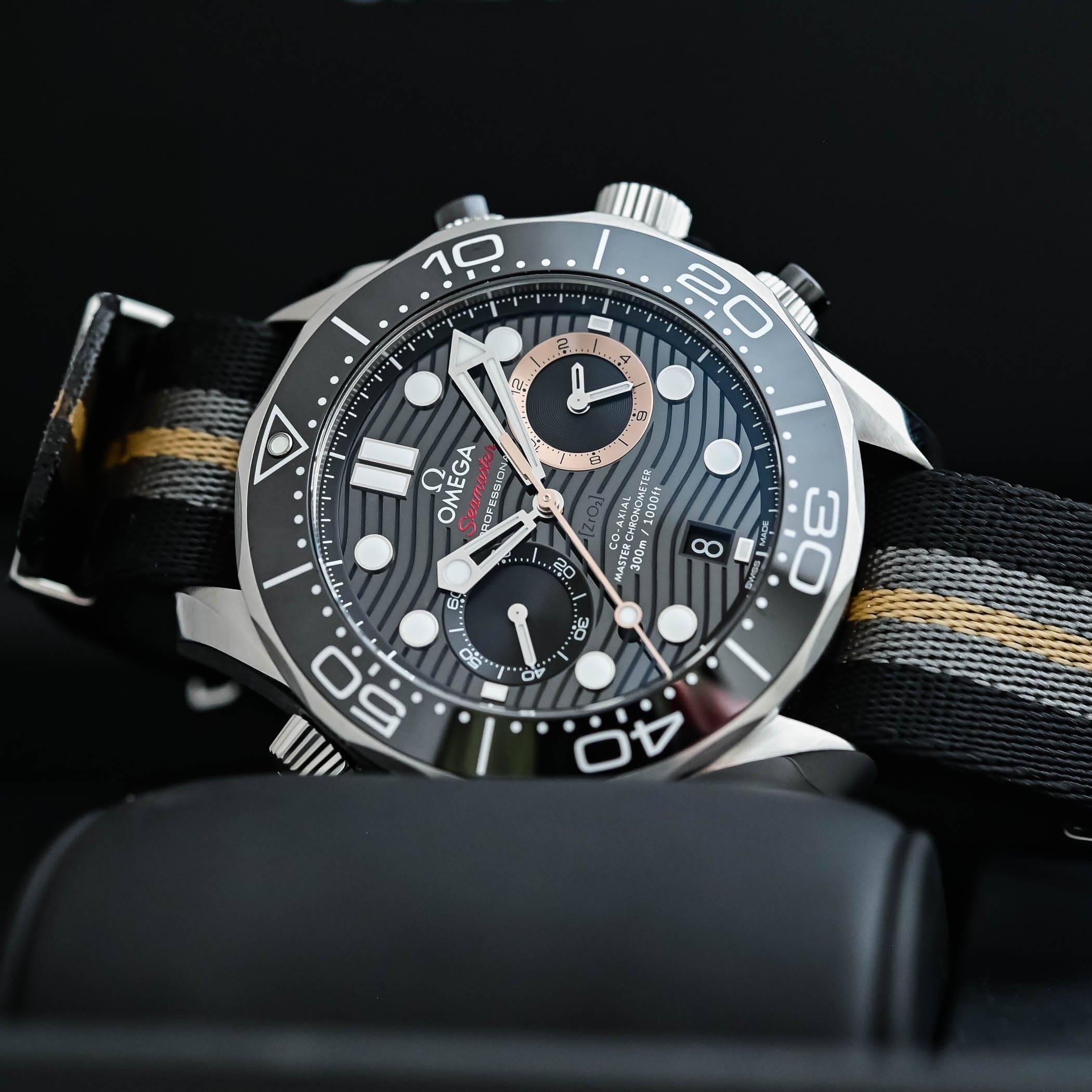 Omega Seamaster Diver 300M Chronograph "007 First Light" — First James Bond Diver Chronograph in History