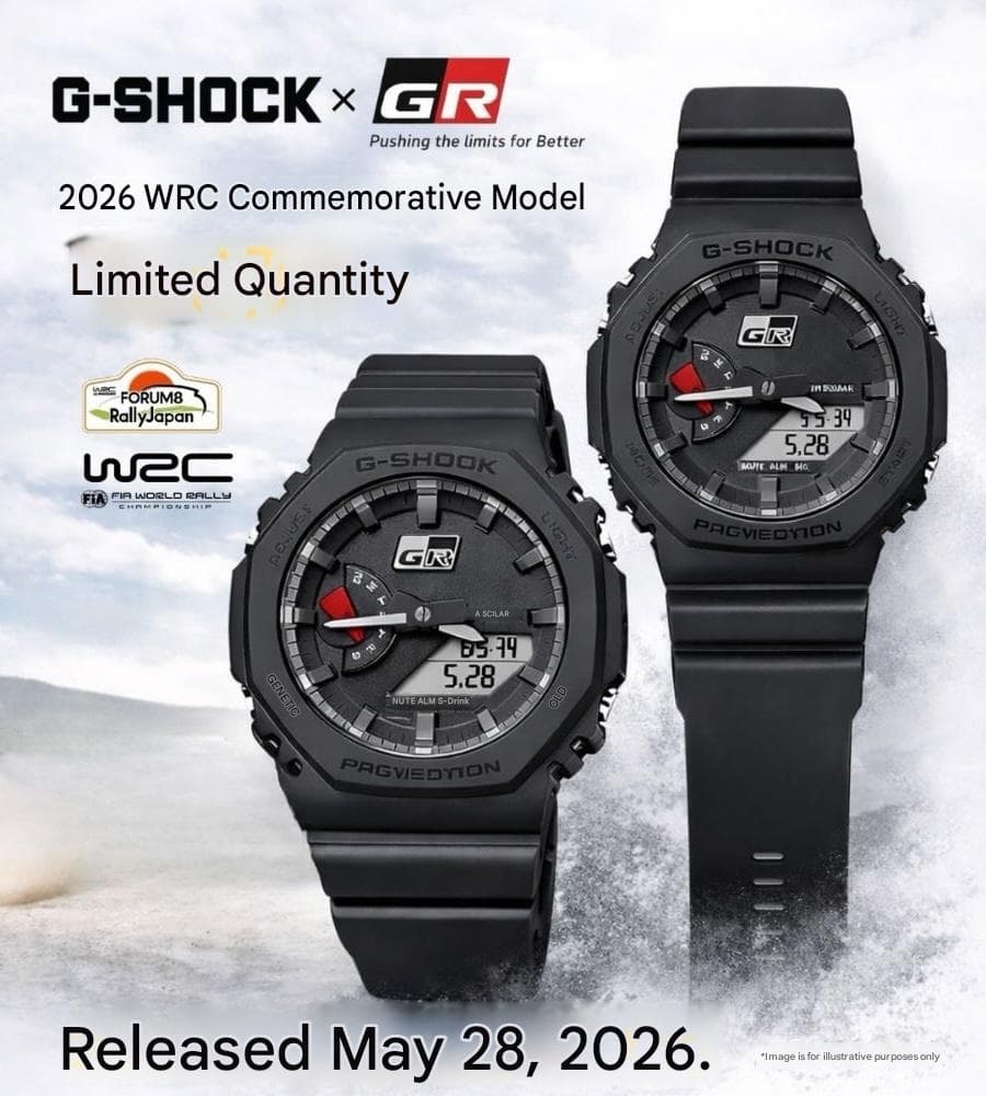 Casio G-Shock × Toyota Gazoo Racing GA-2100 — The First-Ever GR-Branded CasiOak, on Sale at Rally Japan 2026