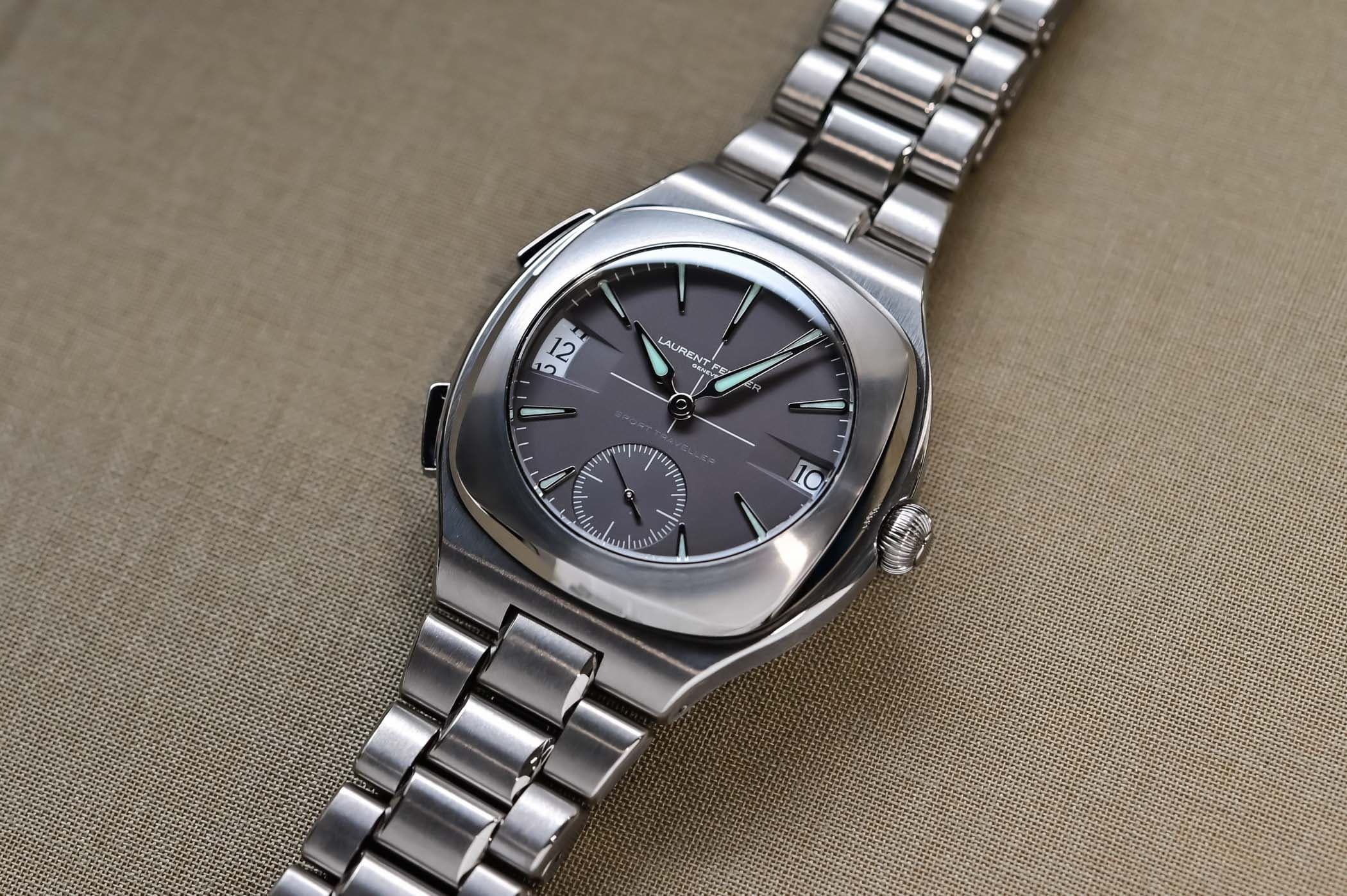 لوران فيرييه سبورت ترافيلير سلايت جراي: الصانع المستقل من جنيف يمنح ساعة السبورت التيتانيوم توقيتاً ثانياً أخيراً، بعيار LF275.01 جديد مزوّد بدوّار صغير من البلاتين