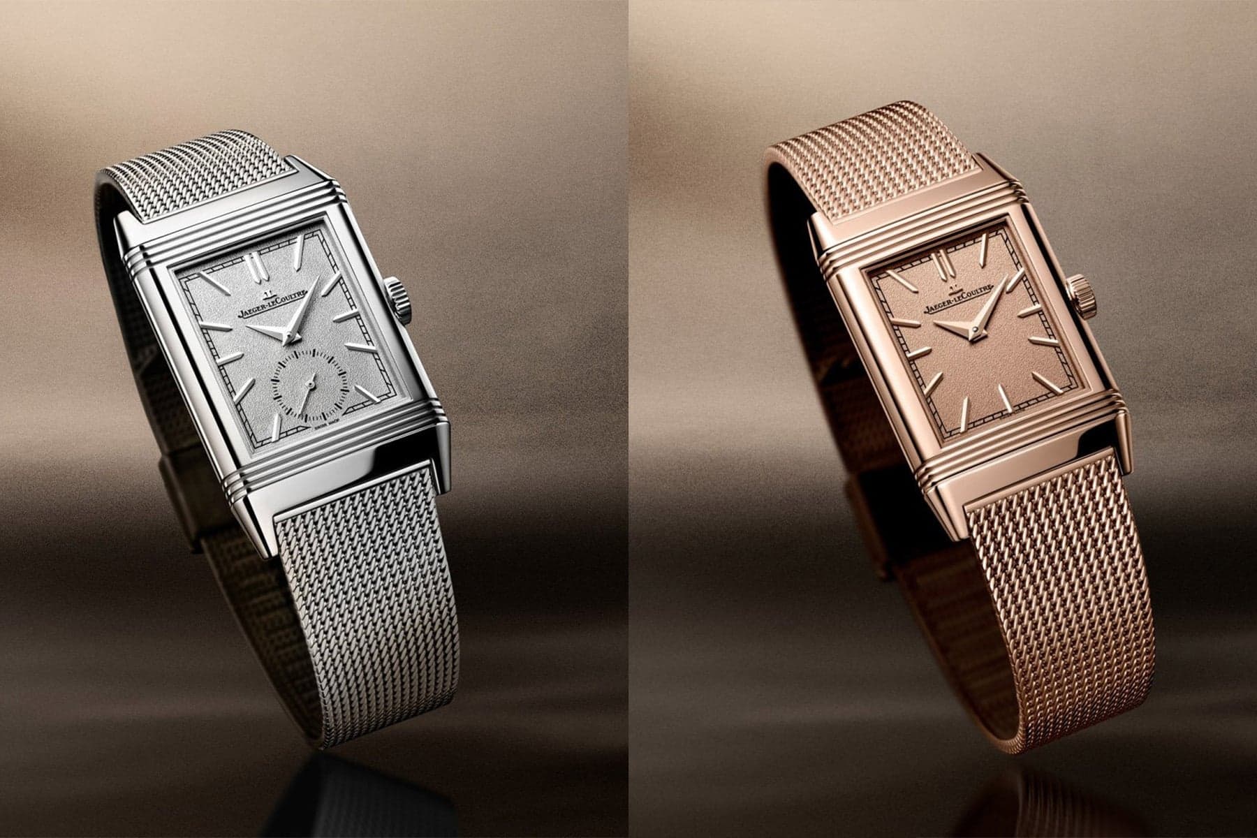 Jaeger-LeCoultre Reverso Tribute Monoface “Or Deco” Series: Five New Gold Models on Milanese Mesh — From €44,200