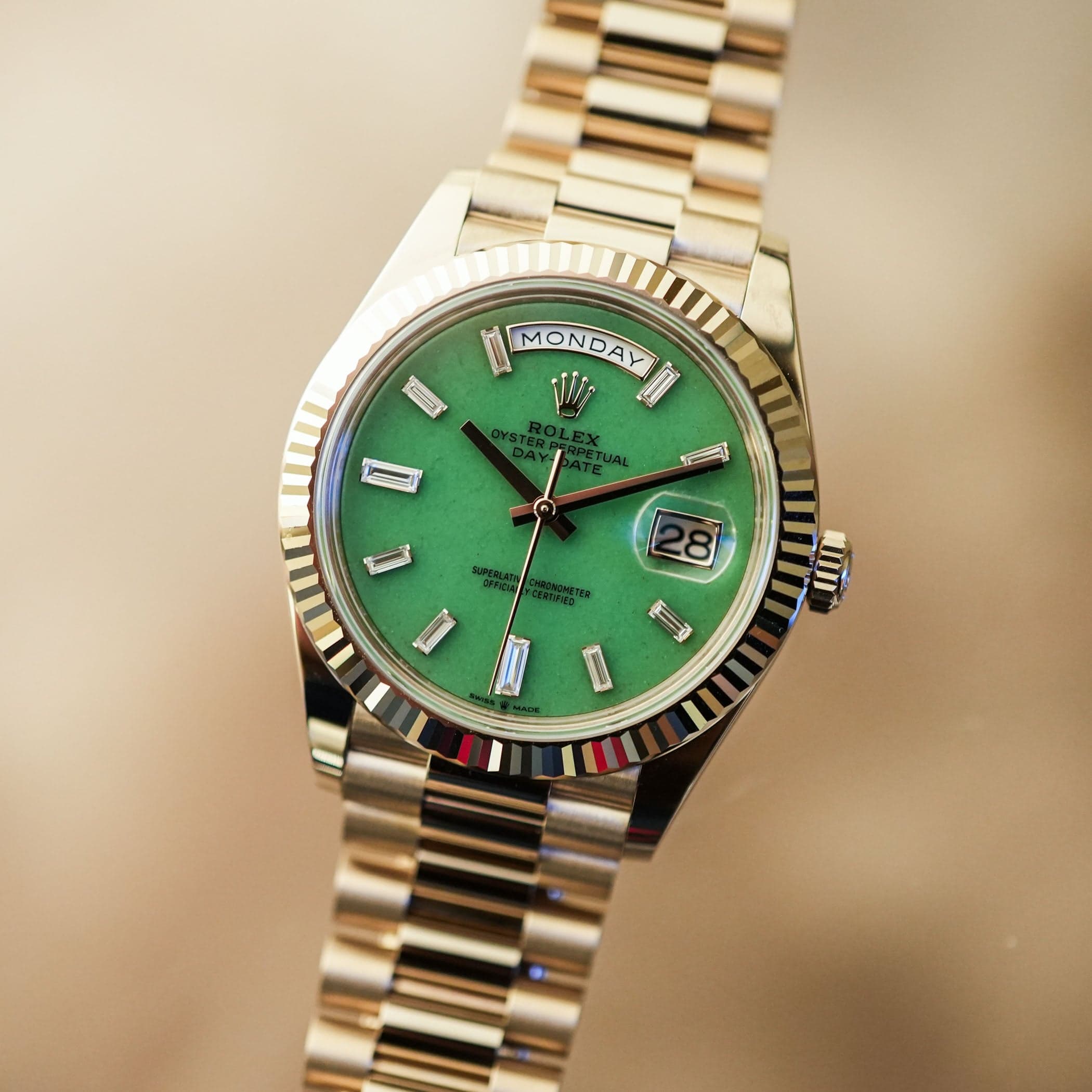 Rolex Oyster Perpetual Day-Date 40 'Jubilee Gold' Ref. 228235JG-0003: The Debut of a Brand-New Rolex Gold Alloy with a Green Aventurine Dial — W&W 2026