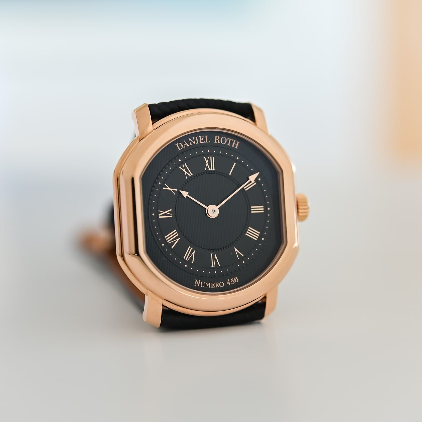 Daniel Roth Extra Plat Rose Gold Gilt DBBD04A1: a black gilt dial cut back to solid gold