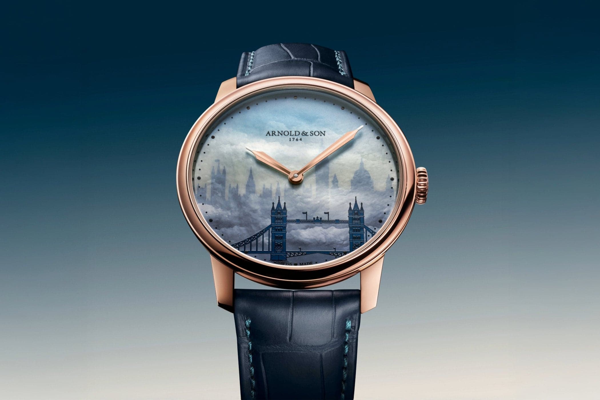 Arnold & Son HM London Skyline x The Limited Edition: London's Modern Skyline Hidden in Lume on Mother-of-Pearl
